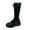 Black, variant on POROPL Winter Snow Boots for Women Mid Calf Chunky Lace Upknight Shoes,Womens Boots Size 4.5