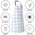 thumbnail image 5 of Kdxio Blue Checkboard Apron with Pockets Adjustable Kitchen Aprons for Men Women Waterproof Aprons for Cooking,Drawing,Crafting, Baking Household Cleaning, 5 of 8