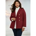 thumbnail image 4 of Jessica London Women's Plus Size Double Breasted Wool Blazer, 4 of 4