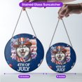thumbnail image 5 of Patriotic Siberian Husky Celebrates 4th of July Stained Glass Suncatcher Husky Dog Lover Gifts Window Hanging Sign Decor - 02009, 5 of 5