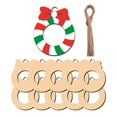 thumbnail image 2 of Decoración Navideña Rebanadas De Madera Santa Árbol De Navidad Reno Copo De Nieve Recortes De Madera Colgantes Centros De Mesa Para Manualidades De Navidad Diy 80 Piezas sonducket HA014706-00, 2 of 7