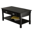 thumbnail image 6 of Winsome Wood Timber Coffee Table with Two Drawers, Black Finish, 6 of 8