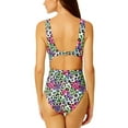 thumbnail image 2 of Salt + Cove Womens Cut-Out Animal Print One-Piece Swimsuit, 2 of 2