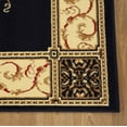 thumbnail image 3 of Formal Medallion Border Ultra-Soft Indoor Area Rug or Runner, 5' x 5', Midnight Blue by Blue Nile, 3 of 6