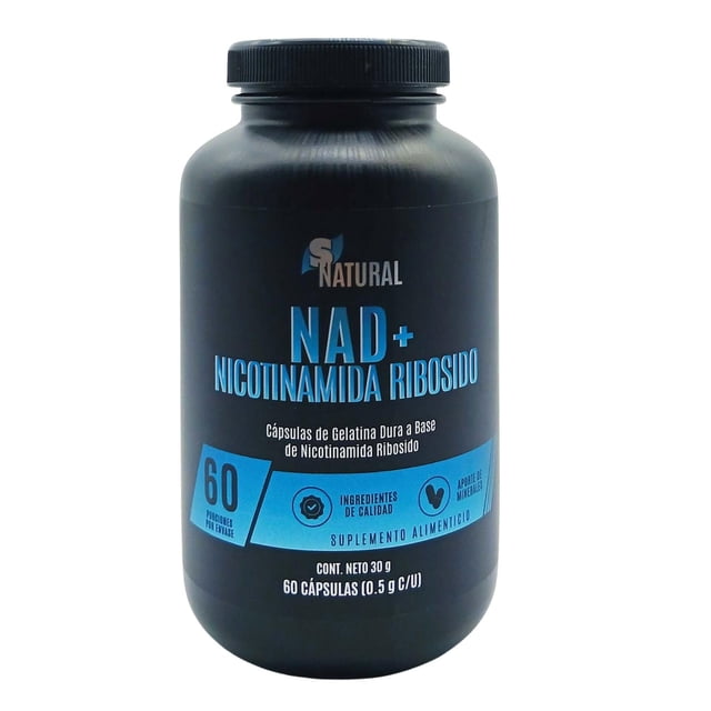 NAD+ Nicotinamida Ribosido 60 cápsulas SNatural negro