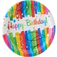 thumbnail image 2 of Rainbow Ribbons Birthday Dinner Plates, 8Ct,Party Tableware & Serveware, 2 of 3