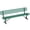 Green, variant on STICCIO 6 ft Outdoor Metal Patio Bench with Back, 3-4 Person Seat Commercial Park Bench for Yard Garden, Blue