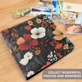 thumbnail image 4 of FORMRS 3 Ring Photo Album 4"x6" Self Adhesive Large Capacity PU Leather Cover, Red Flowers Pattern, 4 of 8