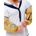 thumbnail image 3 of Sailor Shirt With Big Arms Popeye Mens Stag Party Halloween Costume Std, 3 of 4
