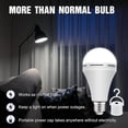 thumbnail image 2 of Rechargeable Emergency Light Bulbs, Stay Lights Up When Power Failure, 1200mAh 15W 80W Equivalent LED Light Bulbs for Home, Camping, Tent, 2 of 8