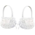thumbnail image 1 of Cestas para ceremonias de boda para niñas de las flores, adornadas con perlas, diseño portátil, ideales para colocar pétalos de rosa, perfectas para bodas, suministros para banquetes, adecuadas para, 1 of 4