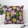 thumbnail image 4 of Pofeuu Colorful Roses Print Double-sided plush pillowcase Square Throw Pillow Covers Pillows Cover for Living Room Bedroom Sofa Couch Cushion Cover（No pillow core）-18"x18", 4 of 7