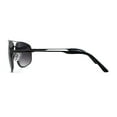 thumbnail image 3 of Mens Classic Narrow Rectangle Airforce Officer Style Bifocal Lens Sunglasses Gunmetal Smoke +1.5, 3 of 4