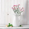 thumbnail image 5 of Meiiso 10 Artificial Purple Edge Carnations (White Carnations, Fake Carnation Stems), 1PC Artificial Flowers Bouquet Decoration, Bridal Wedding Flower Real Latex Home Artificial Flowers, 5 of 6