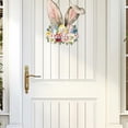 thumbnail image 6 of Yucurem Easter Wreath for Front Door, Happy Easter Eggs Flowers Leaves Wooden Door Hanging Sign for Home Wall Decor Party Outdoor indoor Supply Easter Decoration, 6 of 7