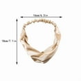 thumbnail image 3 of YooGuoGuo Solid Color Satin Silk Cross Knotted Hairbands Silky Luxury Brand Women Headband Makeup Bath Elastic Hair Bands Turban Headwrap, 3 of 6