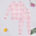 thumbnail image 5 of EHRWE Girls Clothing Sets Children Plaid Graphic Long Sleeve Sleepwear Set Casual Comfortable Stylish Child Clothes, 5 of 5