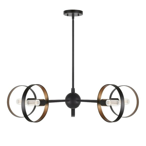 7120-05-42-Forte Lighting-Monocle - 5 Light Chandelier In Transitional Style-8 Inches Tall and 35 Inches Wide