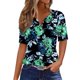 thumbnail image 1 of Camisetas Casuales de Mujer con Cuello en V Camiseta de Color Sólido, Manga Corta Casual Top para el Uso Diario, 1 of 5