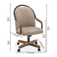 thumbnail image 2 of Chromcraft Douglas Swivel Dining Chair in Chestnut and Texture Bronze (Set of 2), 2 of 5
