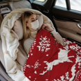 thumbnail image 2 of Knitted Christmas Deer Snow (2) Throw Blanket for Stylish Warm Winter Cabin Ultra-Soft Micro Fleece Blanket, Premium Microfiber, Silky Soft, Plush, Warm and Lightweight for Couch, Sofa, Bed - 50"X40", 2 of 5