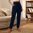 thumbnail image 6 of Tauxra Casual Jogger Pants for Women, Elastic Waist, Relaxed Fit, Side Pockets, Tapered Cuff, 6 of 6
