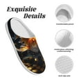 thumbnail image 5 of Lsque Golden Koi And Treasure Pattern Womens Comfort Cotton on Scuff With Memory Foam and Anti-skid Sole Slipper-37/38, 5 of 7