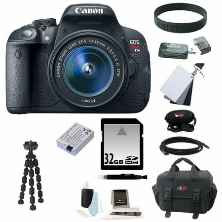 Canon EOS Rebel T5i 18.0 MP DSLR with 18-55mm Lens and 32GB Deluxe Accessory Kit