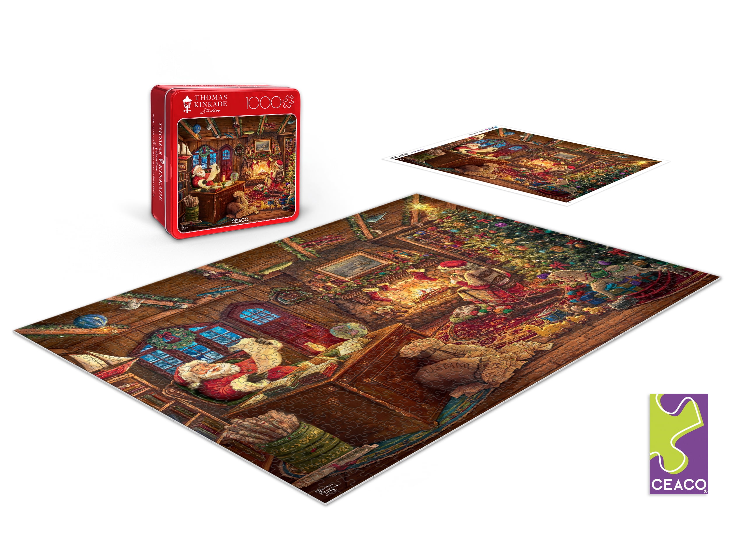 Buffalo Games Santa Checking his List 1000-Piece Interlocking Jigsaw Puzzles for Adults Ages 14+