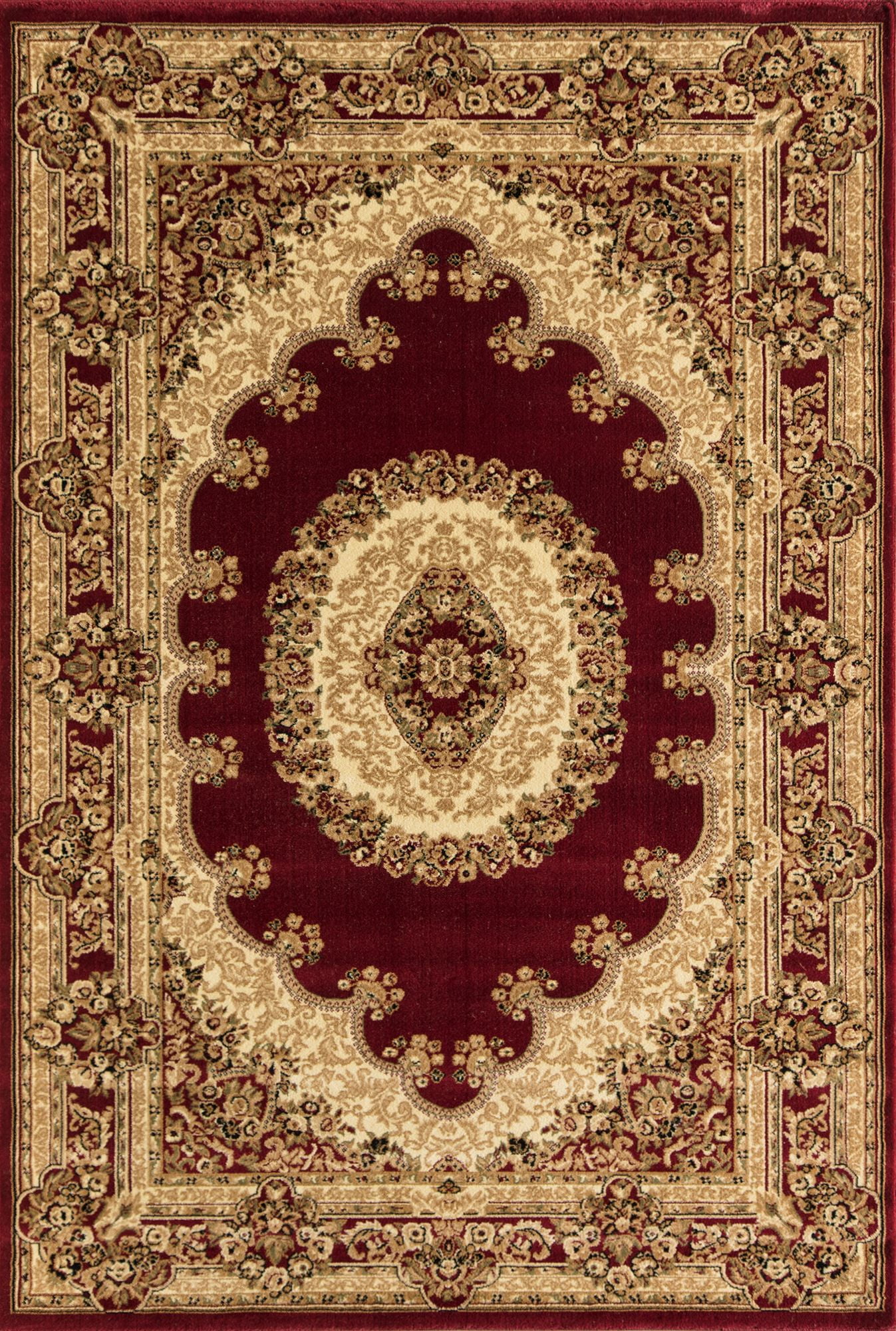 Rugs America Vista 807-RED Kerman Red Oriental Traditional Red Area Rug, 7'10"x10'10"
