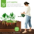 thumbnail image 4 of Best Choice Products 6x3x2ft Outdoor Metal Raised Garden Bed for Vegetables Flowers Herbs - Wood Grain, 4 of 9