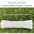 thumbnail image 3 of 500 Pack 6 Inch Clear Plastic Coated Twist Ties, Reusable Flexible Fasteners for Cords, Trash Bags, Gardening & Daily Use, 3 of 6