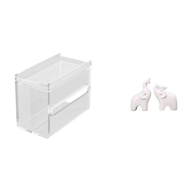caso de tejido,Caja de almacenamiento de papel higiénico para montaje en pared,Soporte de pared acrílico para papel higiénico y toallas,Escultura de elefante,Esculturas de elefantes de