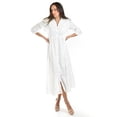 thumbnail image 5 of Vestido camisero bordado Roman Fahion /Juvenil, 003 (Blanco) blanco EG, 5 of 5