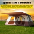 thumbnail image 4 of Hiking Travel Camping Tent with 2 Rooms Large Family Cabin Tent Breathable and Rainproof for Outdoor Camping Hiking Backpacking Beach, 4 of 7