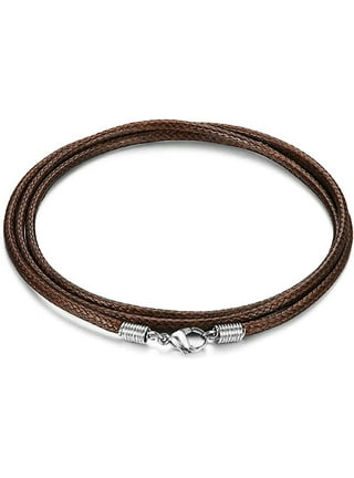 Mens Cowhide Leather Cord Necklace, Mens Leather Necklace, Masculine  Necklace, Magnetic Clasp Necklace, Mens Jewelry, Bullet 