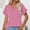 Hot Pink, variant on Fashion Olyvenn V Neck Cap Sleeve Ribbed Summer Tops for Women Trendy Casual Tshirt Short Sleeve V Neck Solid Shirts Gray S