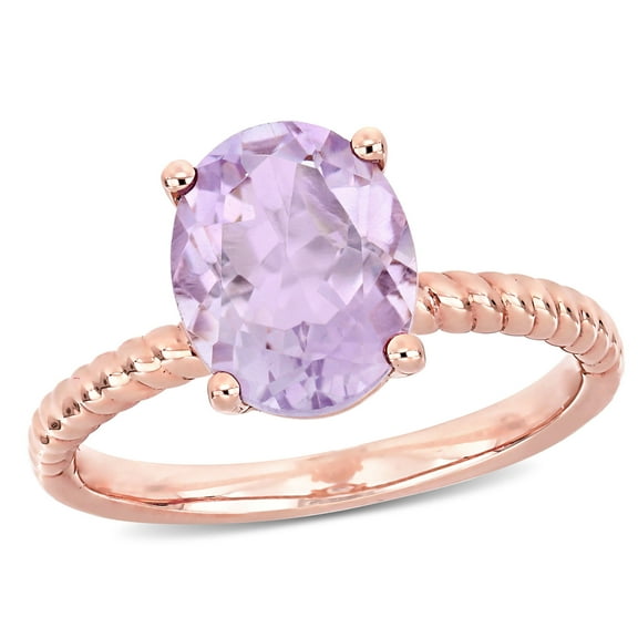 Everly Women's Amethyst 14k Rose Gold Ring