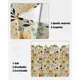 thumbnail image 5 of Swag Curtains, Vintage Flowers Blue Yellow Floral Linen Rod Pocket Kitchen Curtains Valances Tier Curtains Swag Valance Curtains for Bedroom Living Room 36" x 45", 2 Panels, 5 of 6