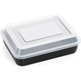 thumbnail image 1 of 9.4 Inch Toaster Oven Pan with Lid Set of 2 (1 Pan & 1 Lid), Nonstick Lasagna Cake Pan Rectangular Tray for Baking Roasting Storing, Stainless Steel Core & Plastic Cover, Oven & Freezer Safe, 1 of 7