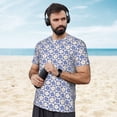 thumbnail image 4 of Wukai Plaid Flowers Print Men's Short-Sleeved Mesh T-Shirt,Quick-Dry Short Sleeve Workout T-Shirt-Medium, 4 of 8