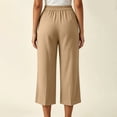 thumbnail image 4 of Edvintorg Capris for Women Lightweight Loose Elastic Waisted Wide Leg Casual Capri Pants Clothes for Women Khaki L, 4 of 6