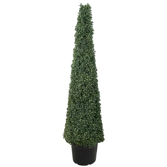 4' Artificial Two-Tone Boxwood Topiary Tree with Round Pot  Unlit - 11