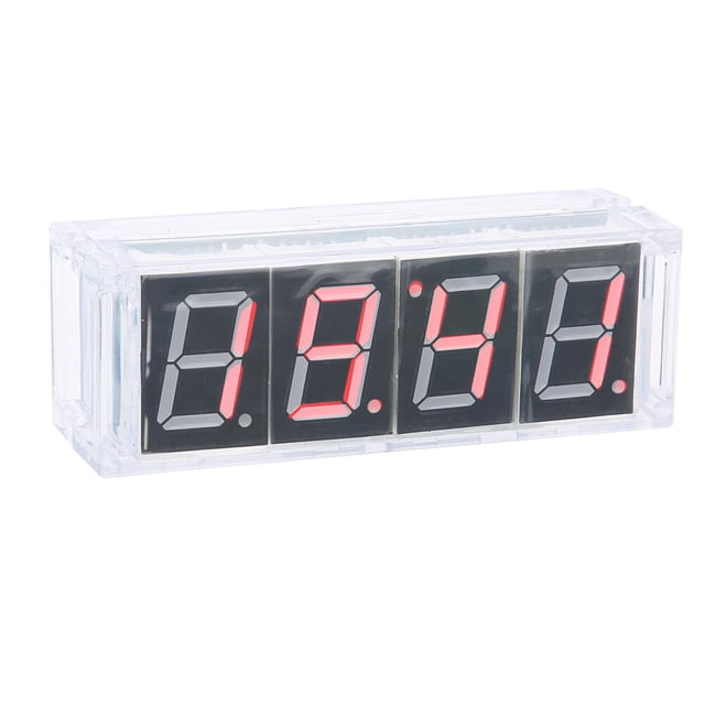 Reloj digital LED de bricolaje, kit de bricolaje electrónico LED digital de bricolaje de 4 dígitos Reloj DIYLED Reloj de primera línea