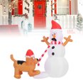 thumbnail image 4 of Decoraciones Navideñas Muñeco De Nieve Inflable De 4 Pies, Perro Que Orina, Decoración Para Exteriores/interiores/casa/patio Con Luces LED Blancas Y Bolsa De Agua, 4 of 7