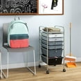 thumbnail image 2 of CZMDZH 6 Storage Drawer Cart Rolling Organizer Cart for Tools Scrapbook Paper Home Office School Multipurpose Mobile Utility Cart (Black Gradient), 2 of 18