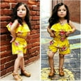 thumbnail image 6 of Emmababy Toddler Kids Baby Girl Floral Halter Ruffled Outfits Clothes Tops+Shorts 2PCS Set, 6 of 7