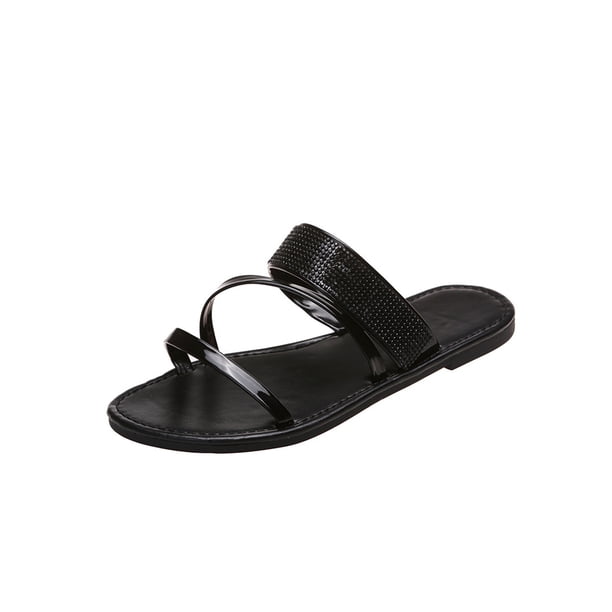 SIMANLAN Womens Slides Comfort Flat Sandals Summer Beach Sandal Women's