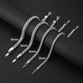 thumbnail image 4 of Franco Chain Bracelets for Men 3mm/4mm/5mm/6mm Stainless Steel Men's Bracelet  Box Link Chain Bracelet 7-9 Inch, 4 of 7