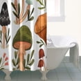 thumbnail image 4 of Colorful Mushroom Leaf White Pattern Shower Curtain 36"x72" ,Bathroom Decorative Shower Curtains Set with 12 Hooks,Modern Waterproof Washable Shower Curtain, 4 of 6